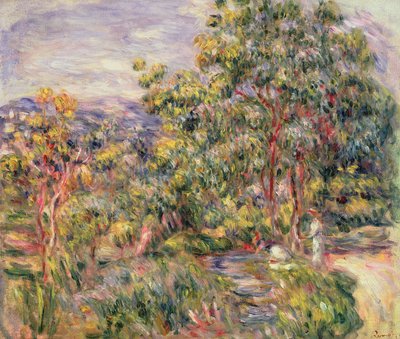 Uitzicht op Cagnes, ca. 1900 door Pierre Auguste Renoir